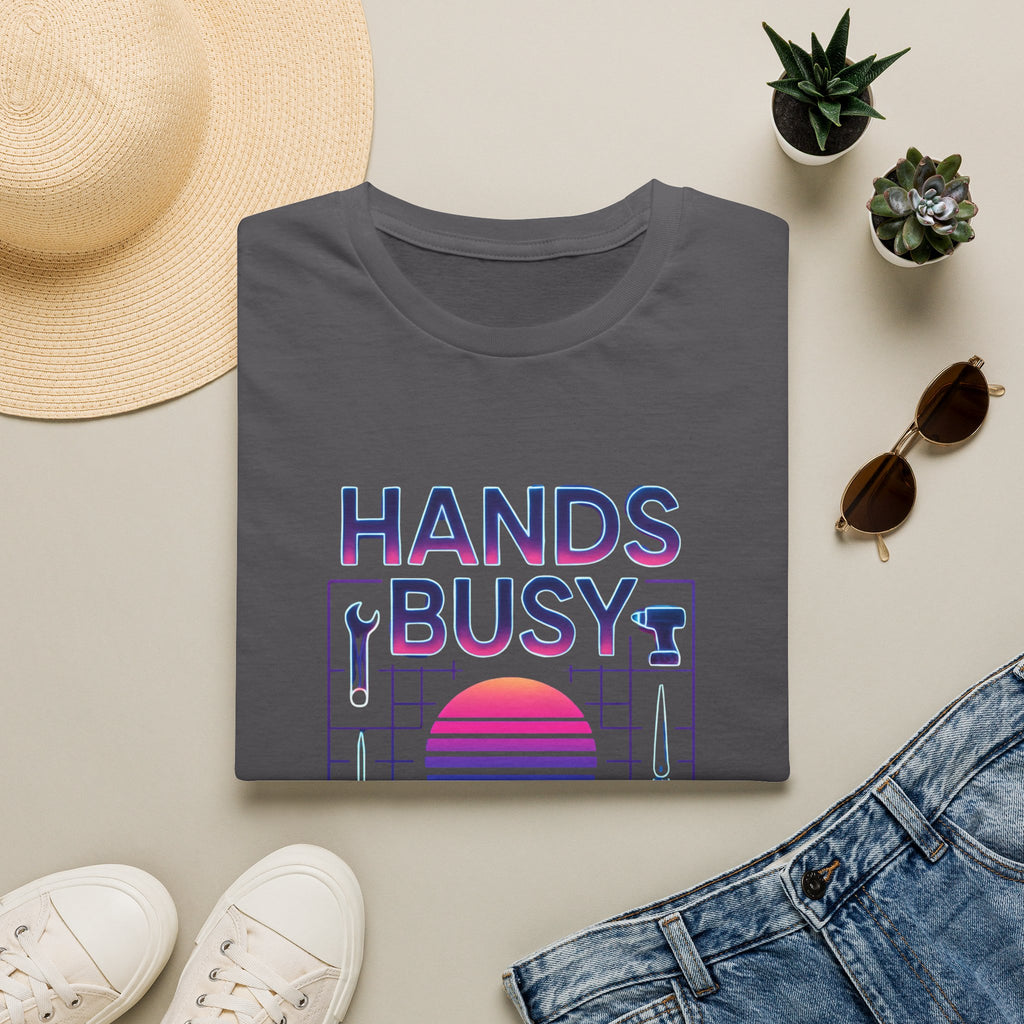 Busy Hands Neon Sign T-Shirt